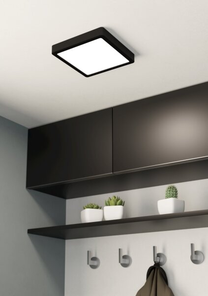 Plafonieră LED pentru baie Eglo FUEVA 900644, 17W/230V, IP44, neagră