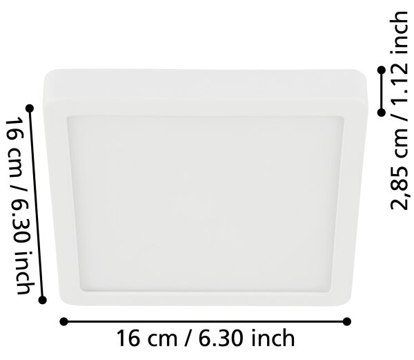 Eglo 900646 - Plafonieră LED pentru baie FUEVA, 11 W, 230 V, IP44, albă