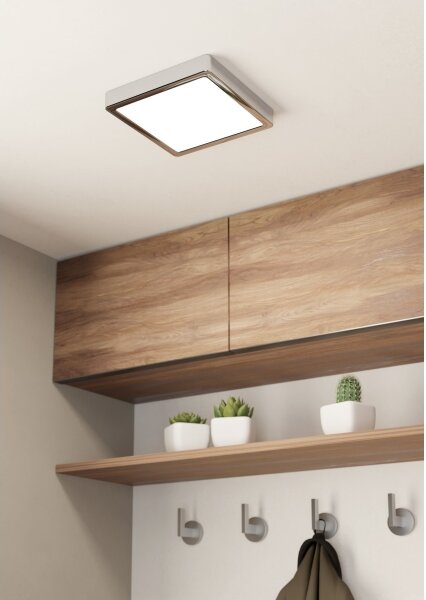 Eglo 900651 - Plafonieră LED pentru baie FUEVA, 17 W, 230 V, IP44, crom