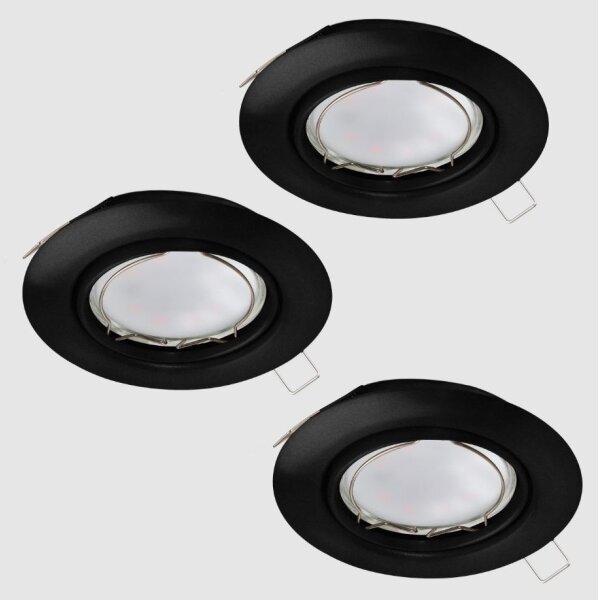 SET 3x corp de iluminat LED încastrat PENETO 1xGU10/4,6W/230V Eglo 900752