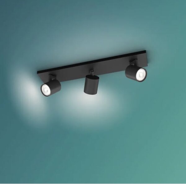 Spot RUNNER 3xGU10/20W/230V negru Philips