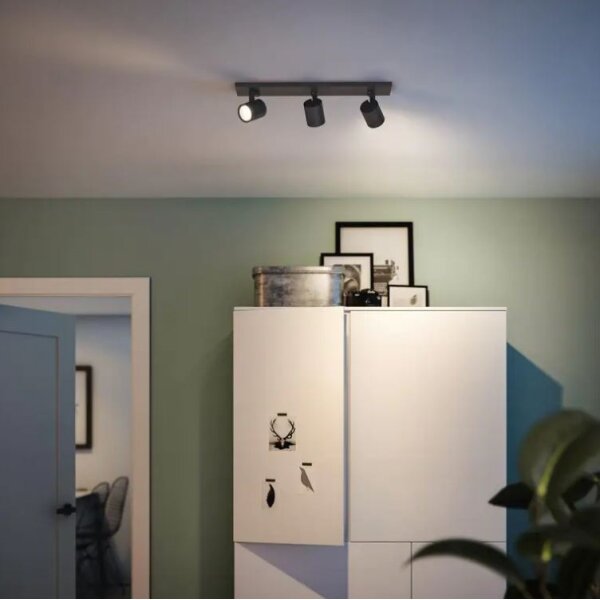 Spot RUNNER 3xGU10/20W/230V negru Philips
