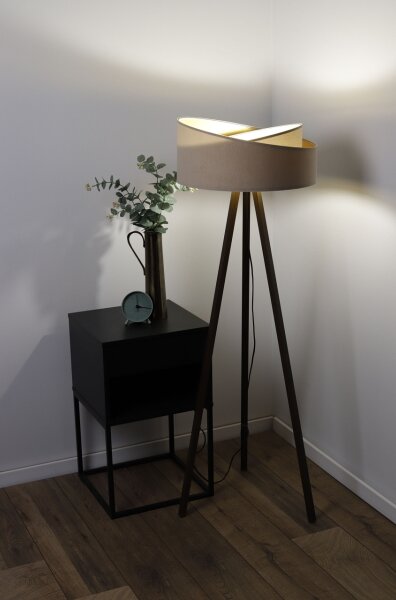 Lampă de podea GALAXY 1xE27/60W/230V bej/wenge