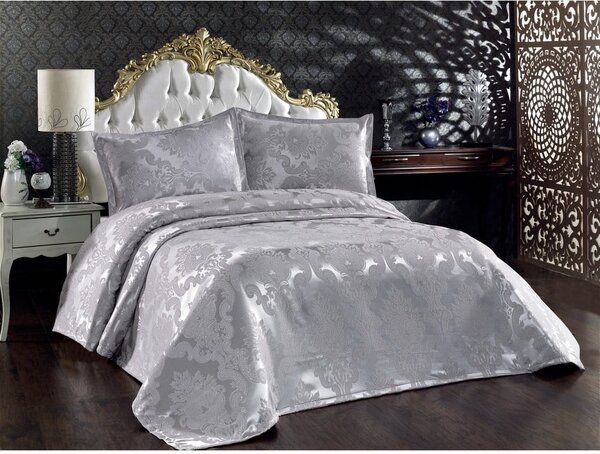 Set de cuvertură de pat și fețe de pernă pentru pat dublu gri 240x260 cm Beste - Mijolnir