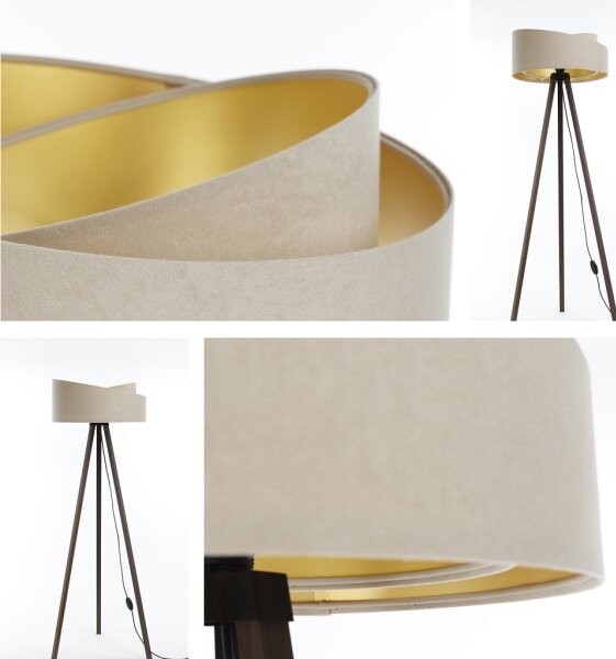 Lampadar GALAXY 1xE27/60W/230V bej/maro