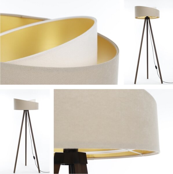 Lampadar GALAXY 1xE27/60W/230V bej/maro