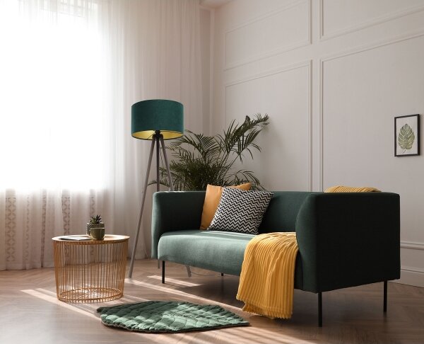 Lampă de podea STANDART 1xE27/60W/230V verde/wenge