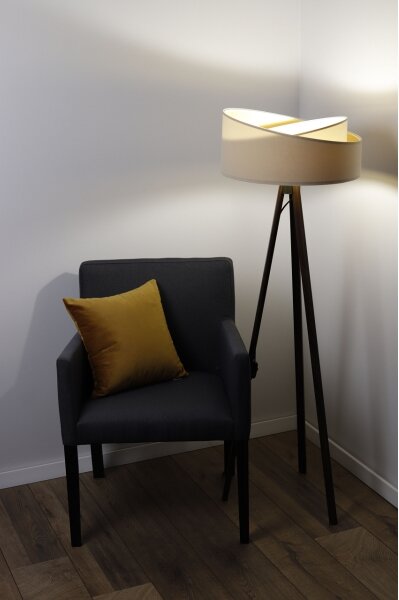 Lampă de podea GALAXY 1xE27/60W/230V bej/wenge