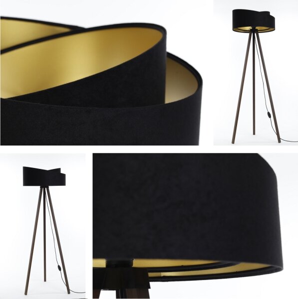 Lampadar GALAXY 1xE27/60W/230V negru/maro