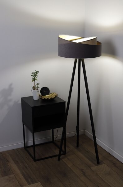 Lampă de podea GALAXY 1xE27/60W/230V gri/crem/wenge