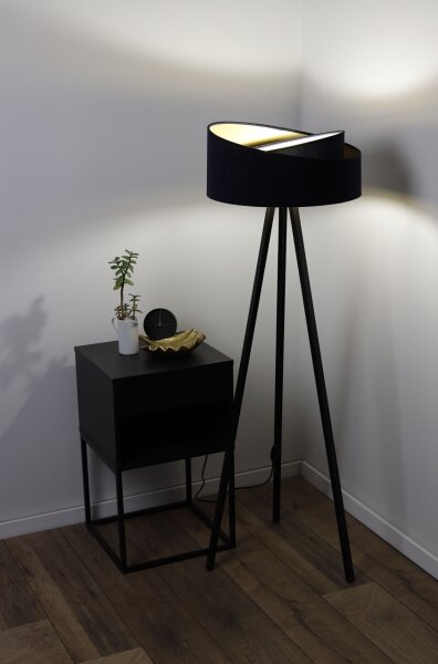 Lampă de podea GALAXY 1xE27/60W/230V negru/wenge