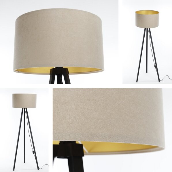 Lampă de podea STANDART 1xE27/60W/230V bej/wenge