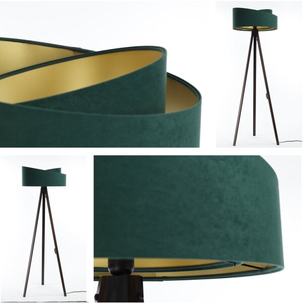Lampă de podea GALAXY 1xE27/60W/230V verde/wenge