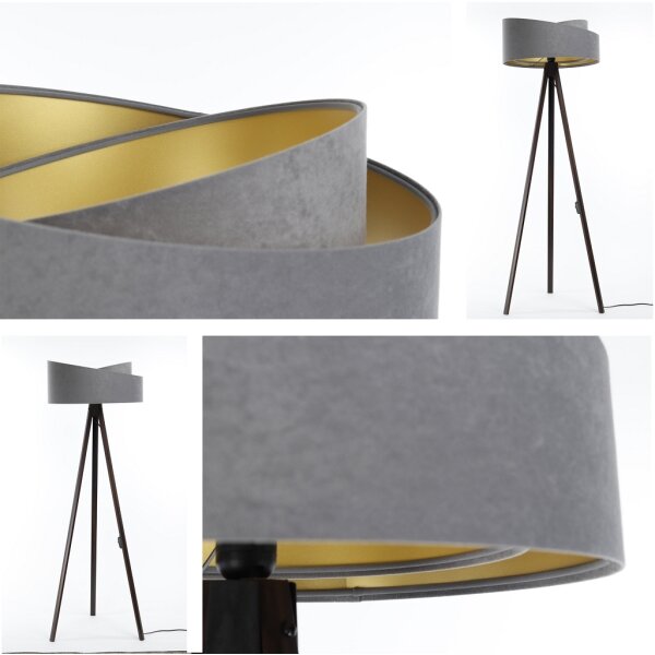Lampă de podea GALAXY 1xE27/60W/230V gri/wenge