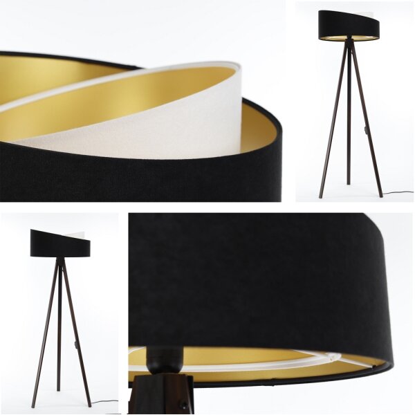 Lampă de podea GALAXY 1xE27/60W/230V negru/wenge