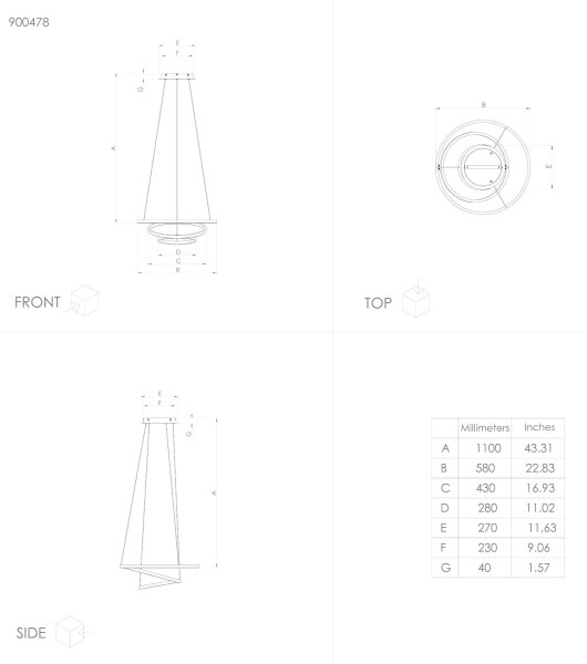 Lustră LED dimabilă pe cablu LOBINERO-Z LED/43,2W/230V alb Eglo 900478
