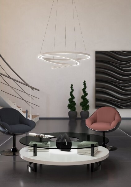 Lustră LED dimabilă pe cablu LOBINERO-Z LED/43,2W/230V alb Eglo 900478