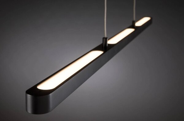 Lustră pe cablu dimabilă LED/42W LENTO 230V neagră Paulmann 79693