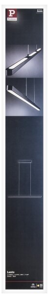 Lustră pe cablu dimabilă LED/42W LENTO 230V neagră Paulmann 79693