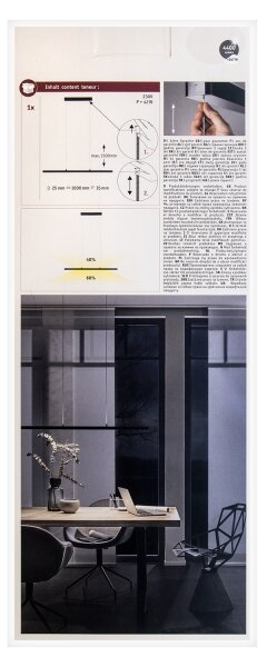 Lustră pe cablu dimabilă LED/42W LENTO 230V neagră Paulmann 79693