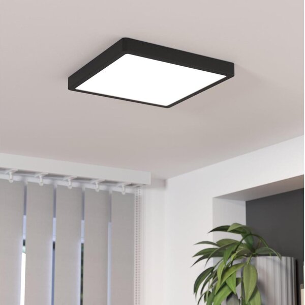 Eglo 900588 - Plafonieră LED FUEVA dimabilă, 20,5 W, 230 V, negru