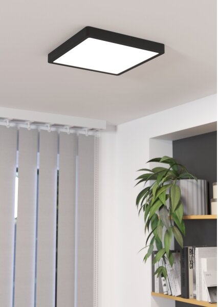 Eglo 900588 - Plafonieră LED FUEVA dimabilă, 20,5 W, 230 V, negru