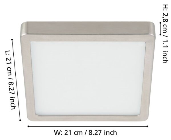 Eglo 900594 - Plafonieră LED dimabilă FUEVA LED/17W/230V crom