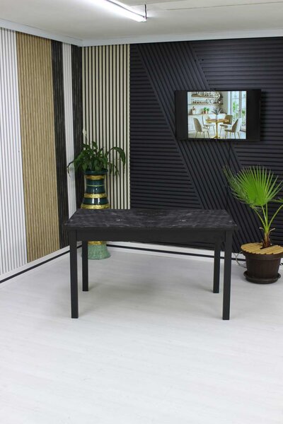 Masă extensibilă Mara Negru Marmorat 170x75 cm