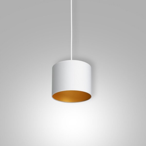 Lustră pe cablu ARDEN 1xE27/60W/230V d. 18 cm albă/aurie