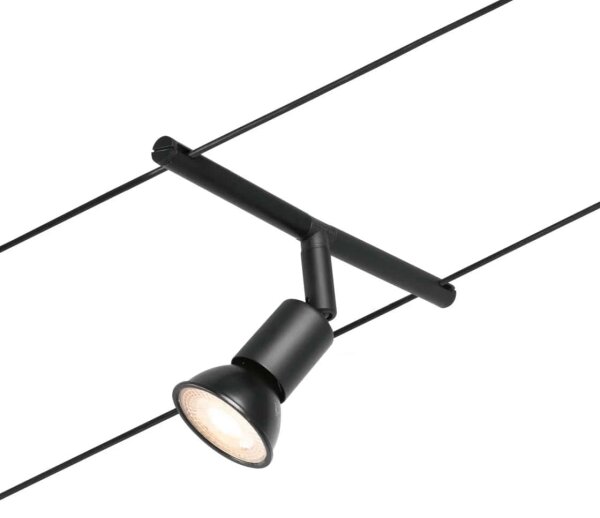 Paulmann 94446 - Sistem complet cu cablu SALT, 230 V, set 5 x GU5,3/10W, negru