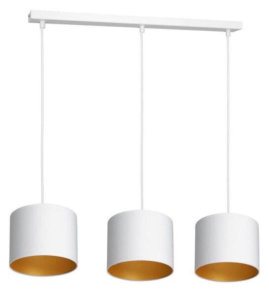 Lustră pe cablu ARDEN 3xE27/60W/230V albă/aurie
