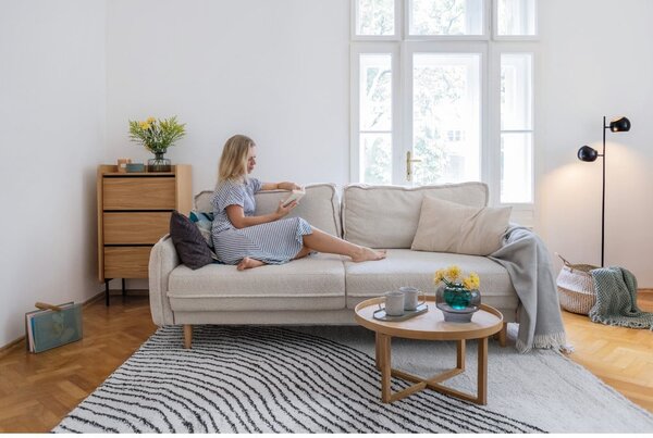 Canapea verde extensibilă cu tapițerie din stofă bouclé 215 cm Patti – Bonami Selection