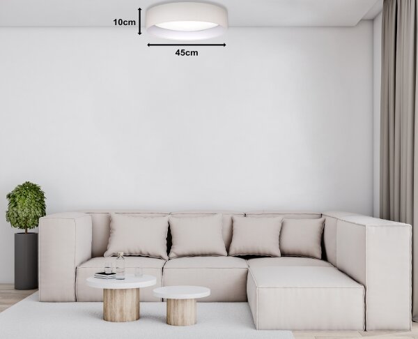 Plafonieră LED Duolla ROLLER LED/24W/230V d. 45 cm crem