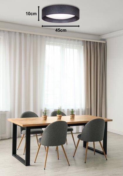 Plafonieră LED Duolla ROLLER LED/24W/230V d. 45 cm antracit