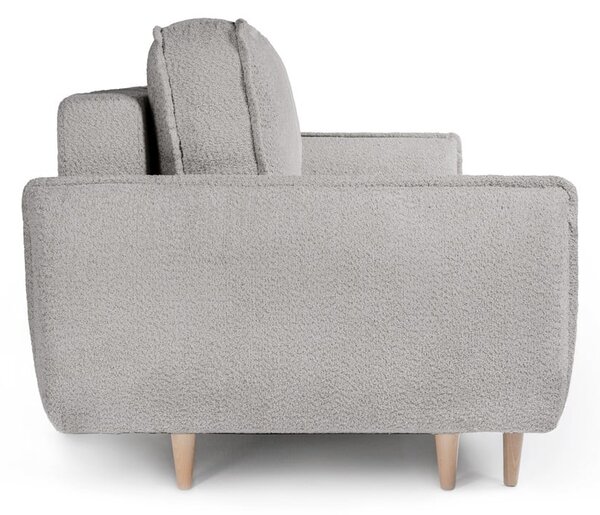 Canapea gri extensibilă cu tapițerie din stofă bouclé 215 cm Patti – Bonami Selection