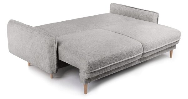 Canapea gri extensibilă cu tapițerie din stofă bouclé 215 cm Patti – Bonami Selection