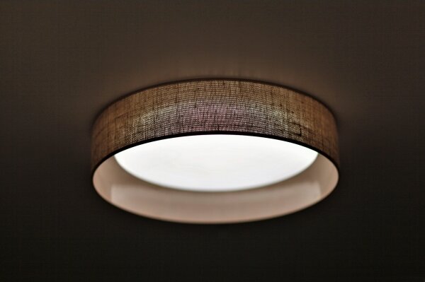 Plafonieră LED Duolla ROLLER LED/24W/230V d. 45 cm maro deschis