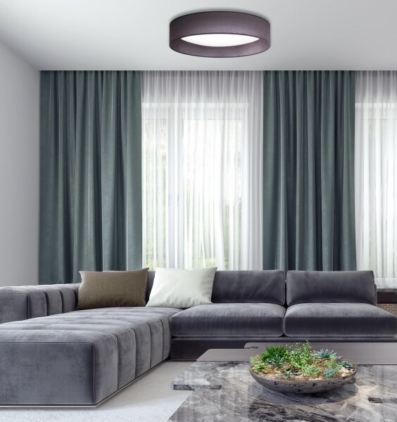 Plafonieră LED Duolla ROLLER LED/24W/230V d. 45 cm antracit