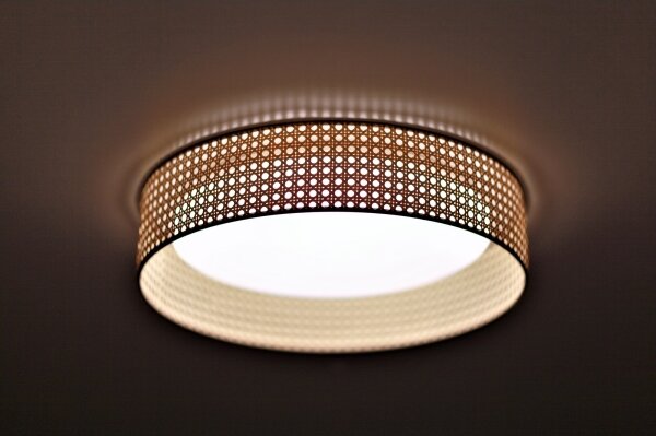 Plafonieră LED Duolla ROLLER LED/24W/230V d. 45 cm ratan