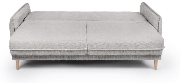 Canapea gri extensibilă cu tapițerie din stofă bouclé 215 cm Patti – Bonami Selection