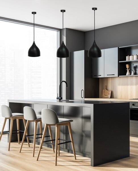 Lustră pe cablu YSTAD 1xE27/40W/230V neagră