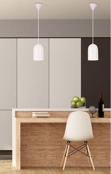 Lustră pe cablu OSS 1xE27/40W/230V albă