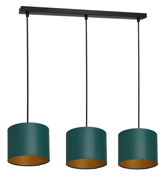 Lustră pe cablu ARDEN 3xE27/60W/230V verde/aurie