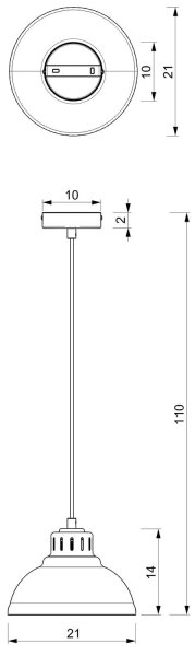 Lampa suspendata ALTAR 1xE27/60W roșu