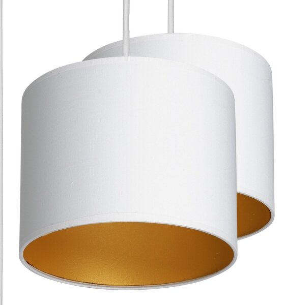 Lustră pe cablu ARDEN 5xE27/60W/230V albă/aurie