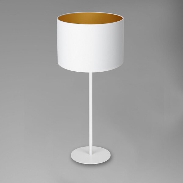 Lampă de masă ARDEN 1xE27/60W/230V d. 25 cm albă/aurie
