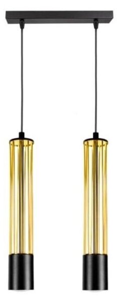 Lustră pe cablu PRESCOT 2xGU10/40W/230V aurie