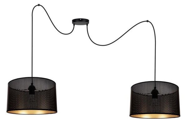 Lustră pe cablu ALDO 2xE27/60W/230V neagră