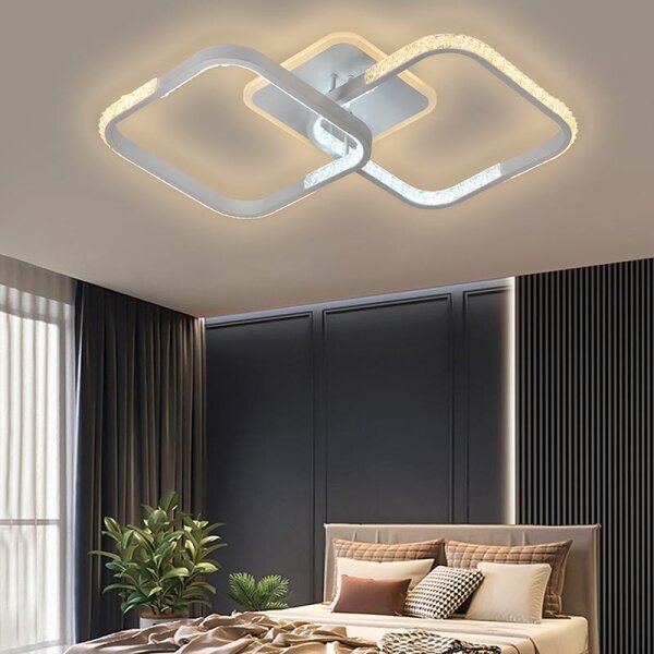 Lustră LED dimabilă aplicată LED/55W/230V 3000-6500K + telecomandă