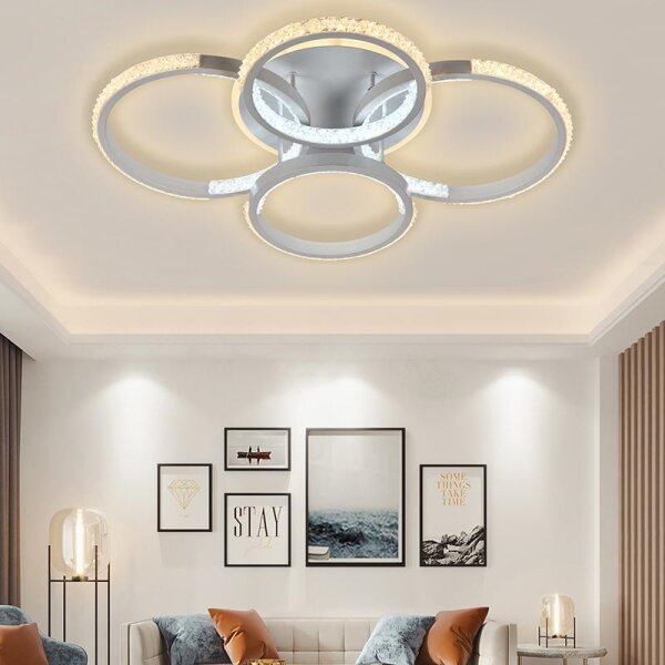 Lustră LED dimabilă aplicată LED/80W/230V 3000-6500K + telecomandă